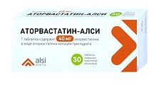 Купить аторвастатин-алси, таблетки покрытые пленочной оболочкой 40мг, 30 шт в Семенове