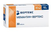 Купить мемантин-вертекс, таблетки, покрытые пленочной оболочкой 10мг, 30 шт в Семенове