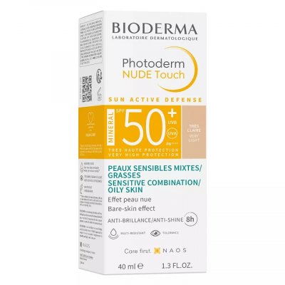 Купить bioderma photoderm (биодерма фотодерм) флюид для лица солнцезащитный, тон очень светлый 40мл spf50+ в Семенове