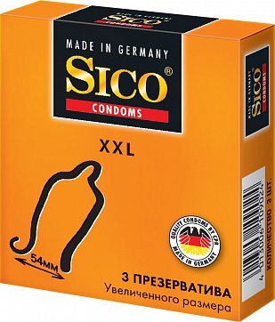 SICO (СИКО) презервативы XXL увеличенного размера 3шт