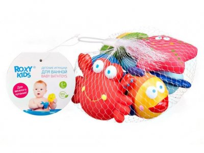 Купить roxy-kids (рокси-кидс) игрушки для ванной морские обитатели, 6 шт в Семенове