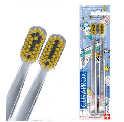 Купить curaprox ultrasoft duo hento toto edition (курапрокс) набор зубных щеток, 2 шт в Семенове