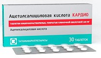 Купить ацетилсалициловая кислота кардио, таблетки кишечнорастворимые, покрытые пленочной оболочкой 100мг, 30 шт в Семенове