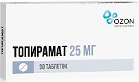 Купить топирамат, таблетки, покрытые пленочной оболочкой 25мг, 30 шт в Семенове