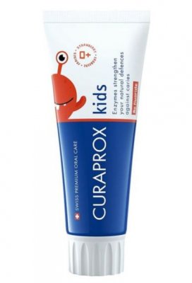 Купить curaprox (курапрокс) зубная паста kids для детей старше 2 лет со вкусом клубники без фтора туба 60мл в Семенове