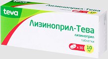 Купить лизиноприл-тева, таблетки 10мг, 30 шт в Семенове
