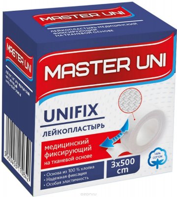 Купить пластырь master uni (мастер-юни) медицинский фиксирующий тканевая основа 3см х 5м в Семенове