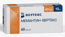 Купить мемантин-вертекс, таблетки, покрытые пленочной оболочкой 10мг, 60 шт в Семенове
