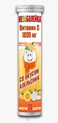 Купить незаболейка с витамином с 1200мг, таблетки шипучие 4г, 20 шт бад в Семенове