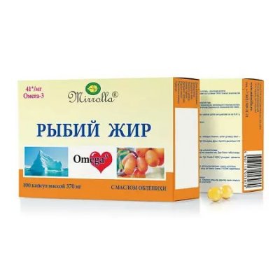 Купить мирролла рыбий жир с маслом облепихи капсулы 100шт бад в Семенове
