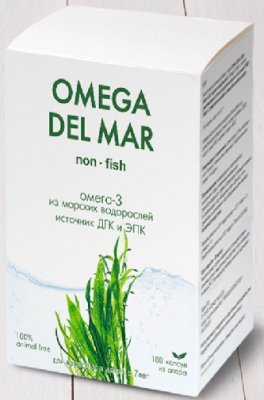 Купить омега дель мар (omega dei mar) омега-3 из водорослей, капсулы 300мг, 100 шт бад в Семенове