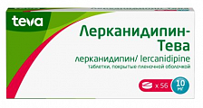Купить лерканидипин-тева, таблетки, покрытые пленочной оболочкой, 10мг, 56шт в Семенове