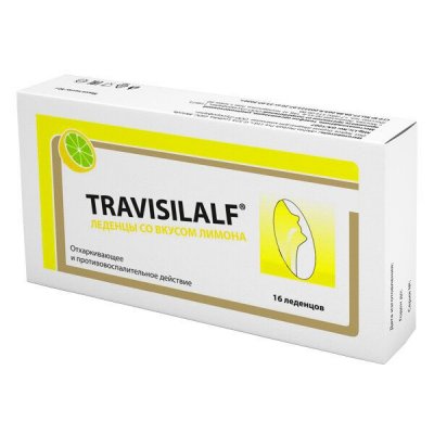 Купить travisilalf (трависилалф), леденцы со вкусом лимона 2,5г, 16 шт бад в Семенове