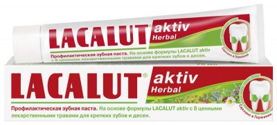 Купить lacalut (лакалют) зубная паста актив хербал, 50г в Семенове