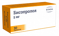 Купить бисопролол, таблетки, покрытые пленочной оболочкой 5мг, 30 шт в Семенове