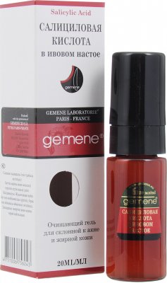 Купить gemene (дженеме) гель косметический для лица салициловая кислота в ивовом настое, 20мл в Семенове