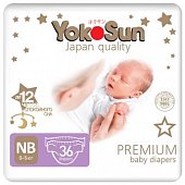 Купить yokosun premium (йокосан) подгузники размер nb (0-5кг) 36шт в Семенове