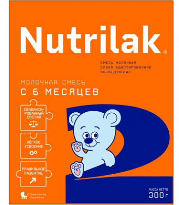 Купить  nutrilak (нутрилак) 2 молочная смесь с 6 месяцев, 300г в Семенове