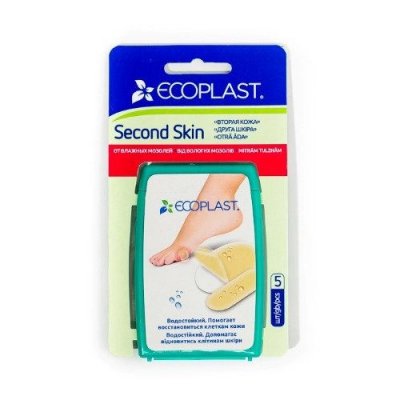 Купить ecoplast second skin набор противомозольных пластырей 4,4 х 6,9см, 5 шт в Семенове