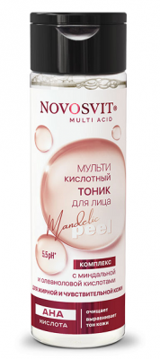 Купить novosvit (новосвит) тоник мультикислотный с миндальной и олеаноловой кислотами, 200мл в Семенове