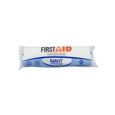 Купить бинт стерильный first aid (ферстэйд) 7м х 14см, 1 шт в Семенове