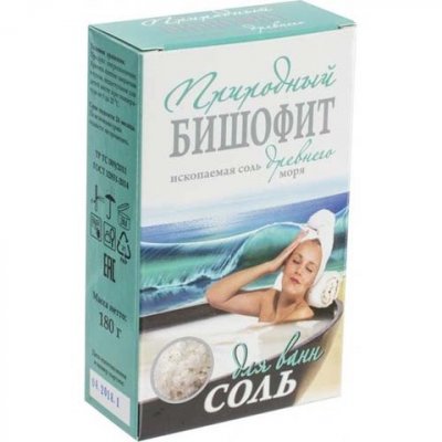 Купить бишофит природный, соль для ванн, 180г в Семенове