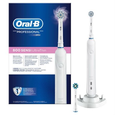 Купить орал-би (oral-b) электрическая зубная щетка professional 800 d 16.524.3u sensi ultra thin, 1 шт. (ор в Семенове