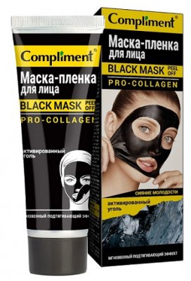 Купить комплимент блэк маск, маска-пленка д/лица про-коллаген, 80мл в Семенове