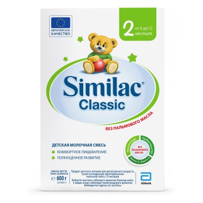Купить симилак (similac) классик 2, смесь молочная 6-12 месяцев, 600г в Семенове