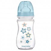 Купить canpol (канпол) бутылочка пластиковая easystart newborn антиколиковая с широким горлом с 3 месяцев, 240 мл голубая в Семенове