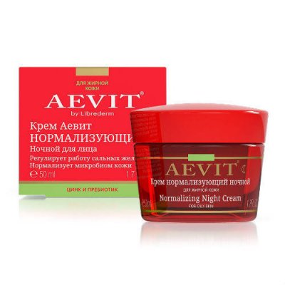 Купить librederm aevit (либридерм) крем для лица ночной нормализующий, 50мл в Семенове