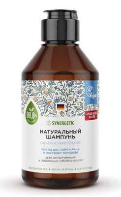 Купить синергетик (synergetic) шампунь для волос натуральный объем и укрепление, 250мл в Семенове