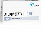 Купить аторвастатин, таблетки, покрытые пленочной оболочкой 10мг, 90 шт в Семенове