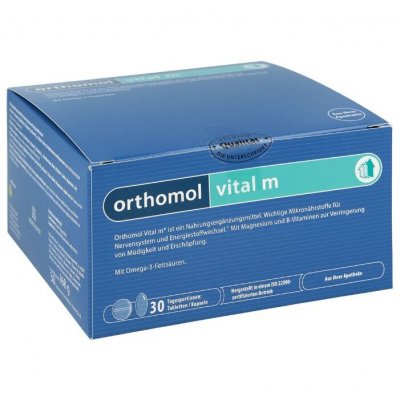 Купить orthomol vital m (ортомол витал м), двойное саше (таблетка+капсула), 30 шт бад в Семенове