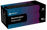 Купить лизиноприл медисорб, таблетки 10 мг, 60 шт в Семенове