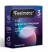 Купить feelmore (филлморе) презервативы с точками и ребрами 3 в1, 3шт  в Семенове