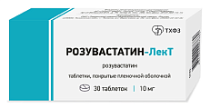 Купить розувастатин-лект, таблетки покрытые пленочной оболочкой 10 мг, 30 шт в Семенове