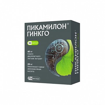 Пикамилон Гинкго, капсулы 40мг+20мг, 30 шт