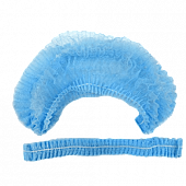 Купить шапочка-берет шарлотта нестерильная спанбонд плотность 15/м2, размер 1, длина 48см, голубая 125 шт в Семенове