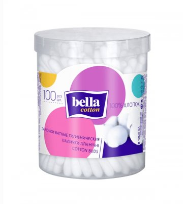 Купить bella cotton (белла) ватные палочки в круглой коробке 100 шт в Семенове