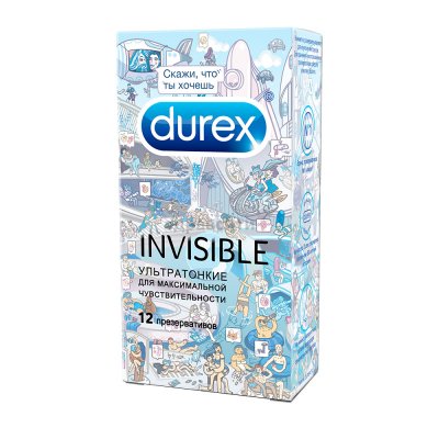 Купить durex (дюрекс) презервативы invisible 12шт doodle в Семенове