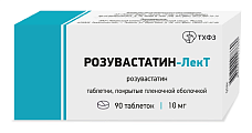 Купить розувастатин-лект, таблетки покрытые пленочной оболочкой 10 мг, 90 шт в Семенове