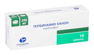 Купить тербинафин-канон, таблетки 250мг, 10 шт в Семенове