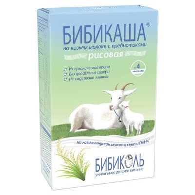 Купить бибиколь каша на козьем молоке рисовая 200г с 4 месяцев в Семенове