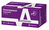 Купить омепразол-акрихин, капсулы кишечнорастворимые 20мг 60шт в Семенове