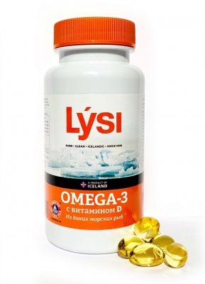 Купить lysi (лиси) омега-3+витамин д, капсулы 120 шт бад в Семенове