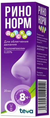 Купить ринонорм, спрей назальный дозированный 0,05% (35мкг/доза), флакон 20мл в Семенове