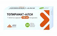 Купить топирамат-алси, таблетки покрытые пленочной оболочкой 100мг, 50 шт в Семенове