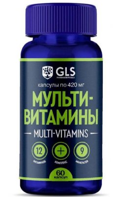 Купить gls (глс) мультивитамины 12+9, капсулы массой 420мг, 60 шт бад в Семенове