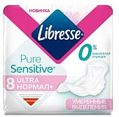 Купить libresse (либресс) прокладки ultra pure sensitive нормал+ 8 шт в Семенове